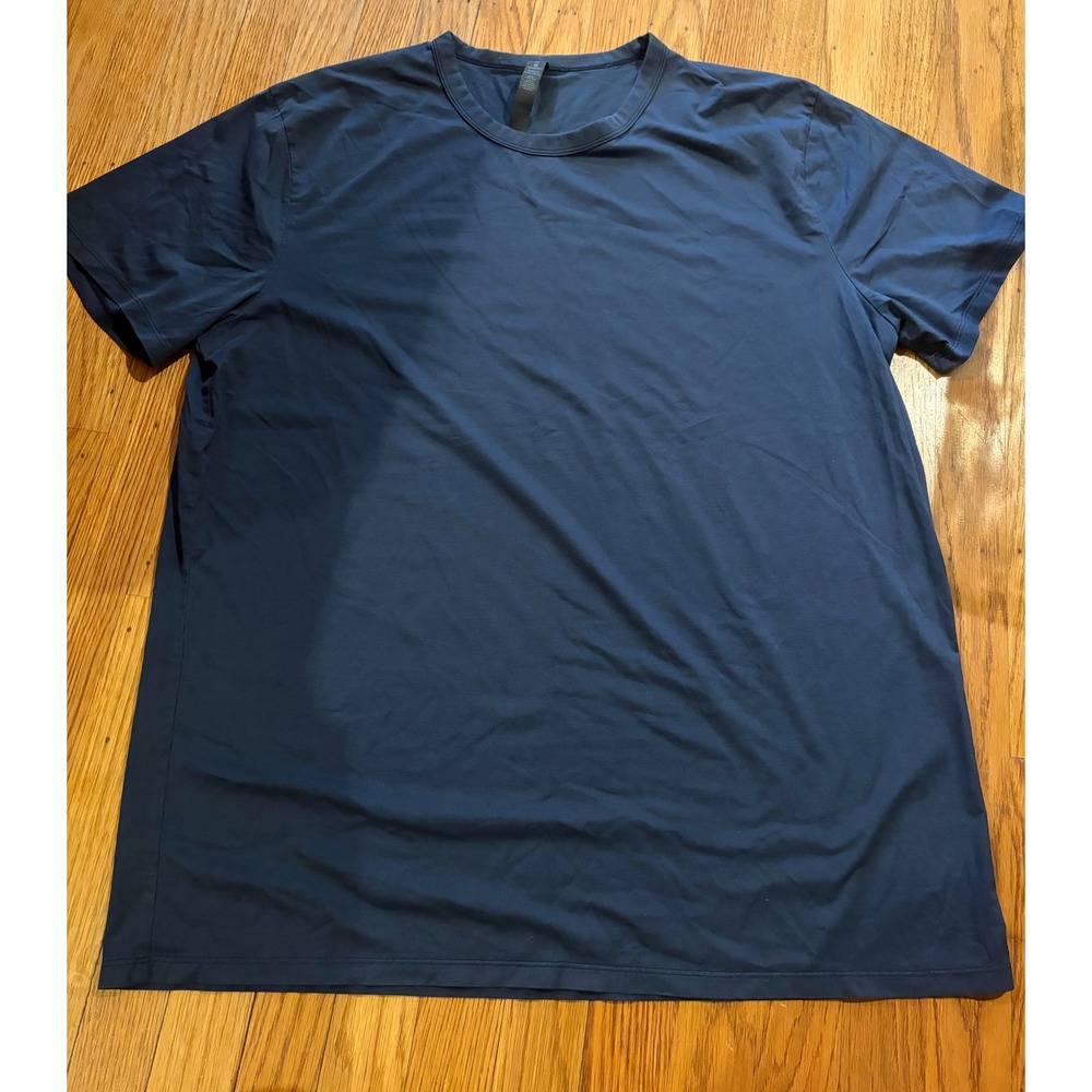 Lululemon Mens XL Navy Blue Pima Cotton Lyocell Stretch Short Sleeve T-Shirt